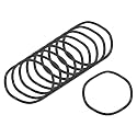 uxcell Wave Spring Washer, 10Pcs 3.11"x2.76"x0.02" (ODxIDxT) - Iron Curved Washer for Screw Bolt, Wave Washers Gaskets for Machinery (Black)
