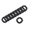 uxcell Wave Spring Washer, 100Pcs 0.24"x0.12"x0.02" (ODxIDxT) - Iron Curved Washer for Screw Bolt, Wave Washers Gaskets for Machinery (Black)