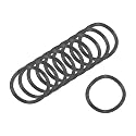 uxcell Wave Spring Washer, 200Pcs 0.71"x0.55"x0.01" (ODxIDxT) - Iron Curved Washer for Screw Bolt, Wave Washers Gaskets for Machinery (Black)