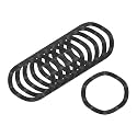 uxcell Wave Spring Washer, 30Pcs 1.97"x1.57"x0.02" (ODxIDxT) - Iron Curved Washer for Screw Bolt, Wave Washers Gaskets for Machinery (Black)