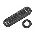 uxcell Wave Spring Washer, 500Pcs 0.39"x0.2"x0.01" (ODxIDxT) - Iron Curved Washer for Screw Bolt, Wave Washers Gaskets for Machinery (Black)