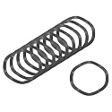 uxcell Wave Spring Washer, 50Pcs 2.4"x1.97"x0.02" (ODxIDxT) - Iron Curved Washer for Screw Bolt, Wave Washers Gaskets for Machinery (Black)