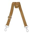 uxcell Wide Shoulder Strap, 2.5cm Adjustable Purse Strap Replacement Crossbody Strap for Shoulder Bag Handbag, Light Brown, Silver Pull Core Buckle