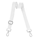 uxcell Wide Shoulder Strap, 2.5cm Adjustable Purse Strap Replacement Crossbody Strap for Shoulder Bag Handbag, White, Silver Pull Core Buckle