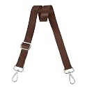 uxcell Wide Shoulder Strap, 2.5cm Adjustable Purse Strap Replacement Crossbody Strap for Shoulder Bag Handbag, Dark Brown, Silver Pull Core Buckle