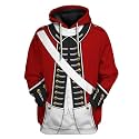 Uyecos Historical Hoodie Revolutionary War Uniform Top
