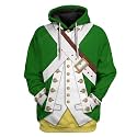 Uyecos Historical Hoodie Revolutionary War Uniform Top