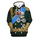 Uyecos Historical Hoodie Revolutionary War Uniform Top