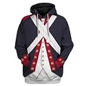 Uyecos Historical Hoodie Revolutionary War Uniform Top
