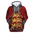 Uyecos Historical Hoodie Revolutionary War Uniform Top