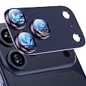 Uyiton for iPhone 17 Pro Max Camera Lens Protector, Metal Frame Glass Cover