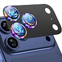 Uyiton for iPhone 17 Pro Max Camera Lens Protector, Metal Frame Glass Cover