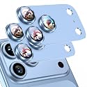 Uyiton for iPhone 18 Pro Camera Lens Protector, Text Design, Glacier
