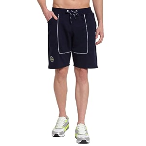 UZARUS Mens Cotton Bermuda Shorts with 2