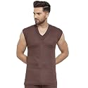 UZARUS Men39s Sleeveless Solid V Neck Thermal
