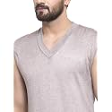 UZARUS Men39s Sleeveless Solid V Neck Thermal