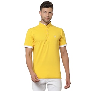UZARUS Mens Solid Cotton Regular Fit Polo