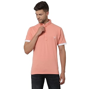 UZARUS Mens Solid Cotton Regular Fit Polo