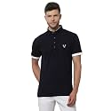 UZARUS Men39s Solid Cotton Regular Fit Polo