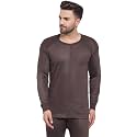 UZARUS Men39s Solid Thermal Set Round Neck