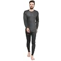 UZARUS Men39s Solid Thermal Set Round Neck