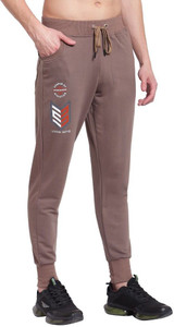 UZARUS Men Printed Brown Track Pants