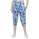 UZARUS Women39s Animal Print Tie-Dye Strechable Capri