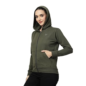 UZARUS Womens Cotton Anthra Sweatshirt Hoodie