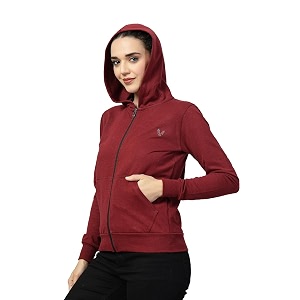 UZARUS Womens Cotton Anthra Sweatshirt Hoodie