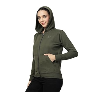 UZARUS Womens Cotton Anthra Sweatshirt Hoodie