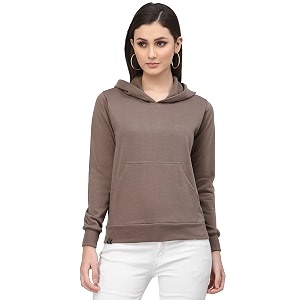 UZARUS Womens Cotton Fleece Stylish Sweatshirt Hoodie