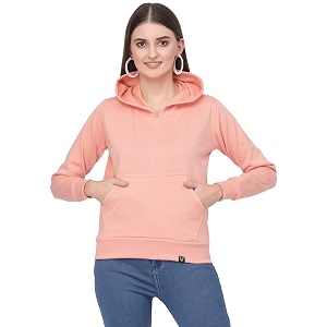UZARUS Womens Cotton Fleece Stylish Sweatshirt Hoodie