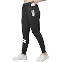 UZARUS Women's Cotton Slim Fit Joggers Track Pants with 2 Zippered Pockets