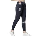 UZARUS Women's Cotton Slim Fit Joggers Track Pants with 2 Zippered Pockets