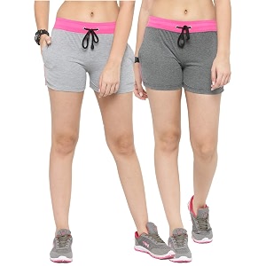 UZARUS Womens Cotton Sports Gym Causal Shorts