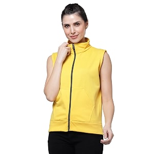 UZARUS Womens Half Sleeves Cotton Fleece Premium