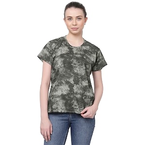 UZARUS Womens Regular Fit Printed Half Sleeves