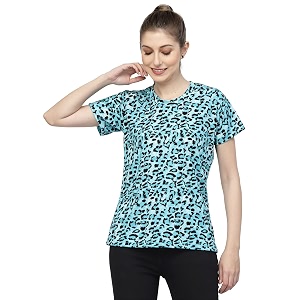 UZARUS Womens Regular Fit Printed Half Sleeves