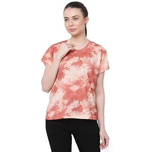 UZARUS Womens Regular Fit Printed Half Sleeves