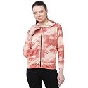 UZARUS Women's Standard Length Polyester Hooded Sports Gym Training Jacket
