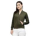 UZARUS Women Cotton Full Zipper Sweatshirt Fleece