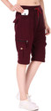 UZARUS Womens Cargo Capri Shorts With 9