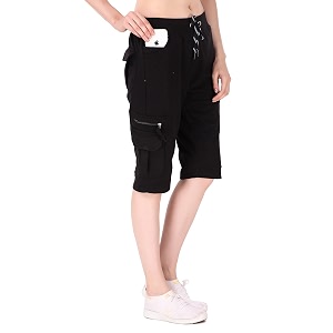UZARUS Womens Cargo Capri Shorts with 9