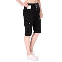 UZARUS Womens Cargo Capri Shorts with 9
