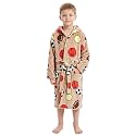 V.&amp;GRIN Boys Fleece Hooded Robe, Soft Print Bathrobe Kids 5-14(Ball Games7-8)