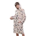 V.&amp;GRIN Boys Fleece Robe, Hooded Soft Fuzzy Bathrobe for Kids 5-14 Years