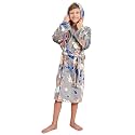 V.&amp;GRIN Boys Fleece Robe, Hooded Soft Fuzzy Bathrobe for Kids 5-14 Years