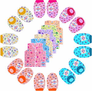 V.B.K Baby Dress Cloth Set With Mitten