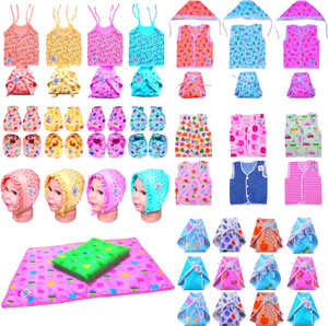 V.B.K New Born Dress With JablaNappyMitten Booties