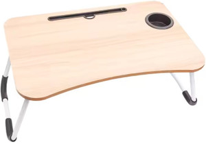 a v creation foldable multipurpose table wood portable laptop table finish color - white pre assembled